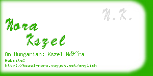 nora kszel business card